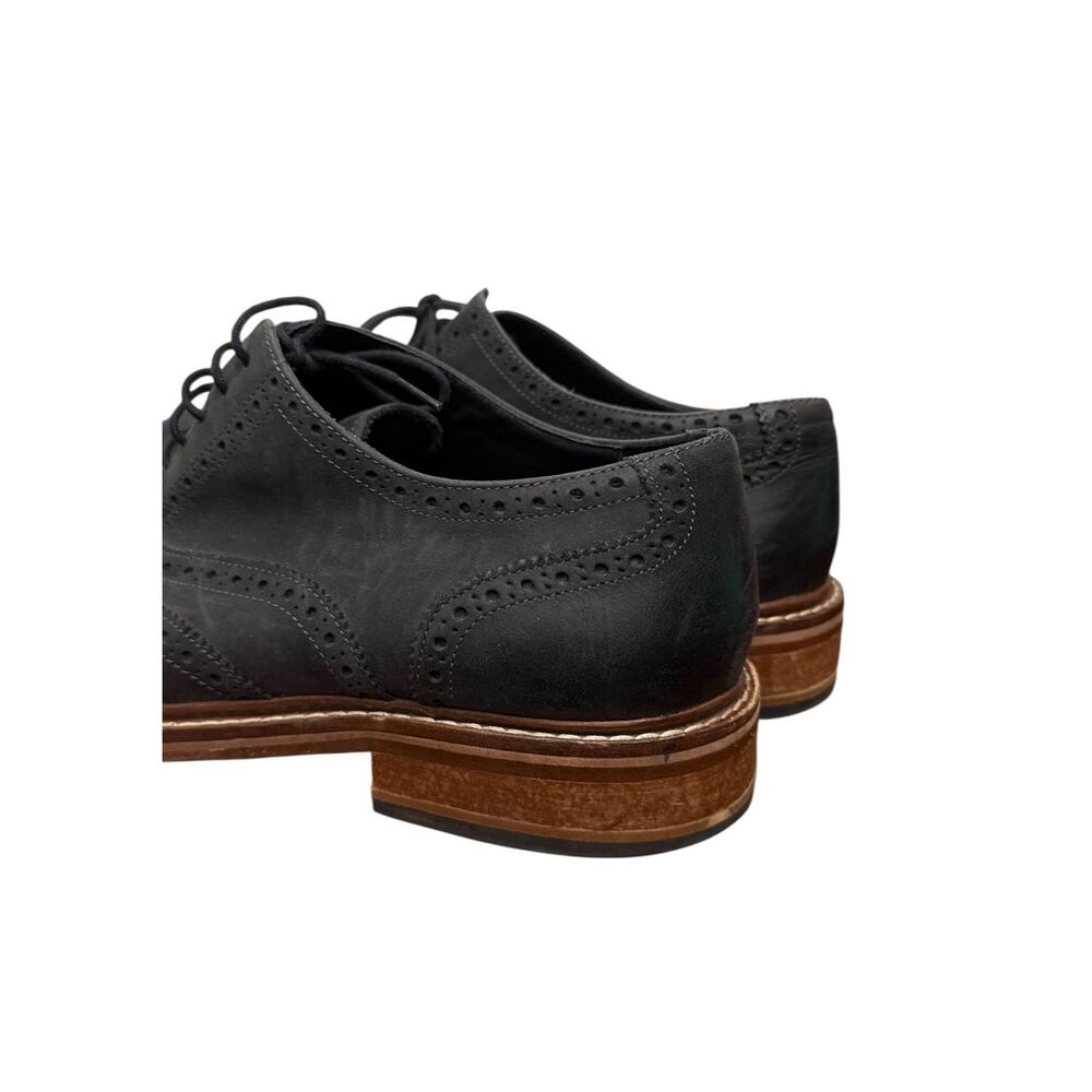 Cole Haan Men’s Colton Black Leather Wingtip Oxford Dress Shoes Size 12 Brogue - Picture 2 of 9